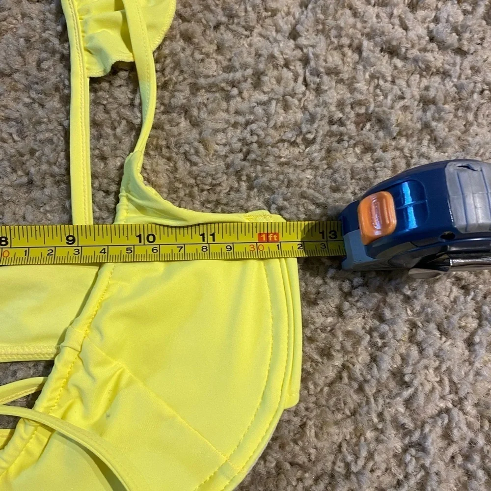 Frankies Bikinis Women's Neon Birdie Bikini Top Size Small Beach Resort Wear